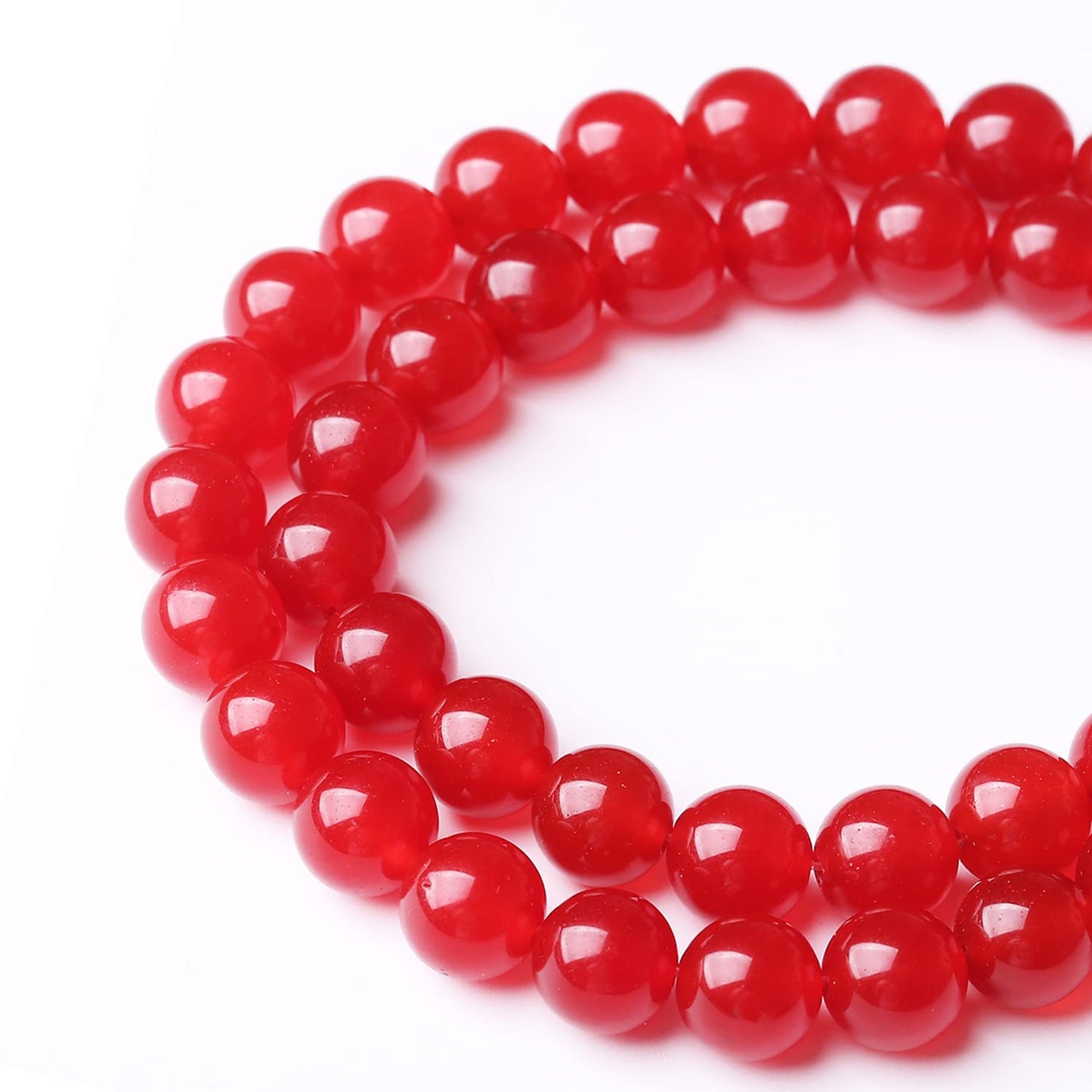 36PCS 10MM Red Chalcedony Beads Energy Healing Beads for DIY Jewelry Bracelet Necklace Making for Jewelry Making 15Inch