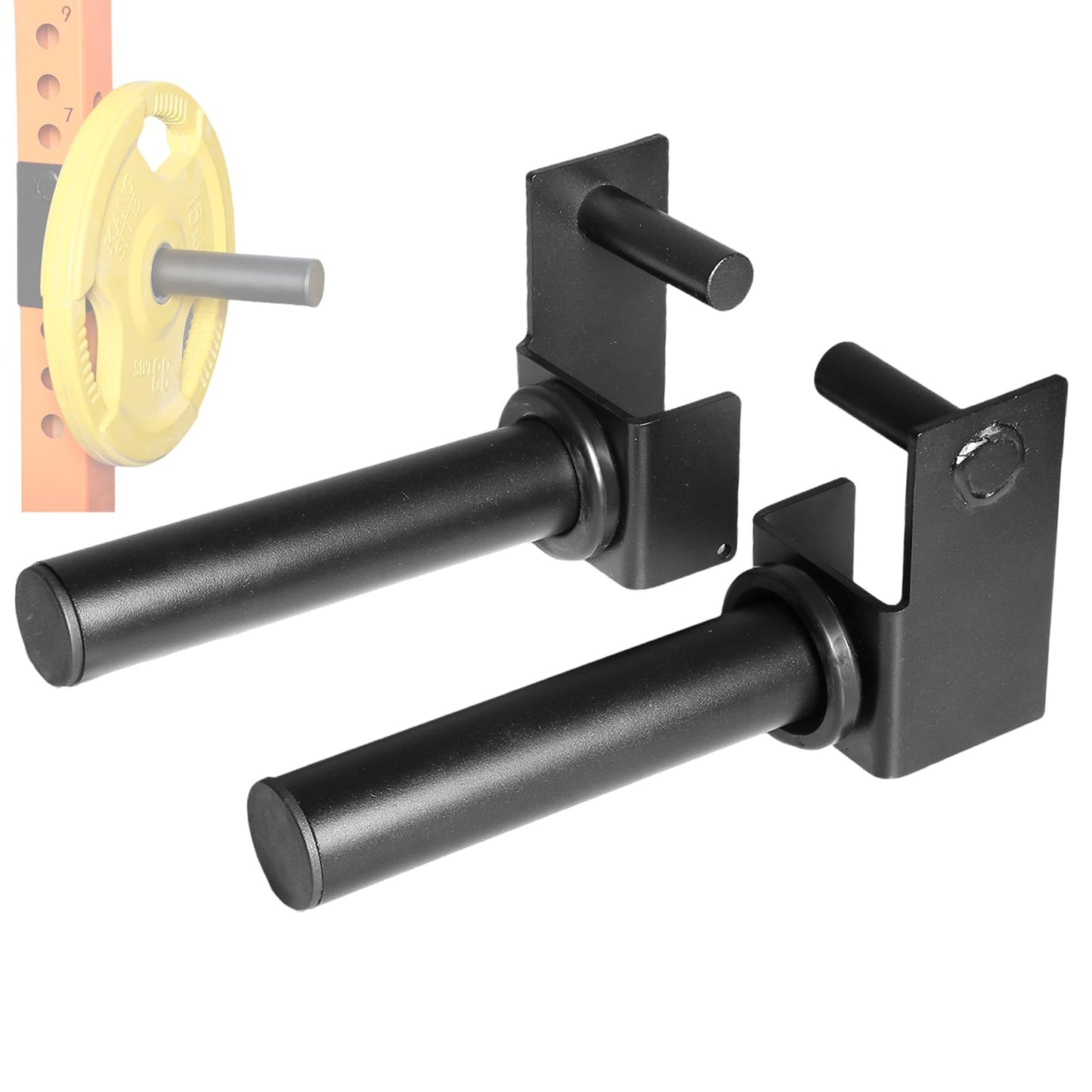 GymPala Olympic Weight Plate Holder - Fit 3x3-Inch Power/Squat Racks with 1" Hole"