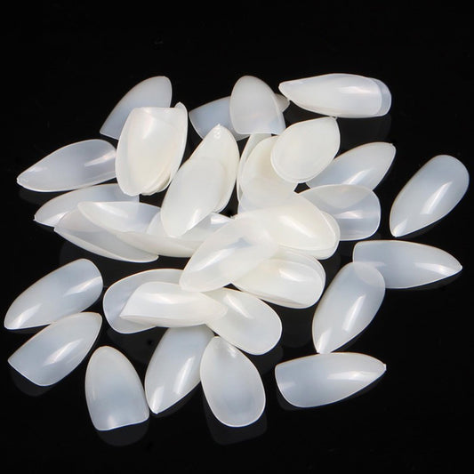 Yimart 500pcs/pack Stiletto False Nails Natural False Nails Oval Stiletto Sharp Full Nail tips Acrylic UV Gel Full Cover Nail Art Tips Decoration Nails Salon (Natural)