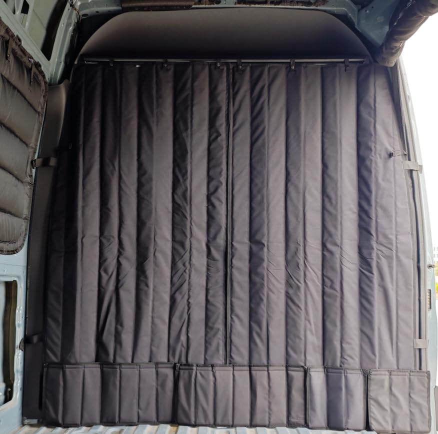 VANNCAMP Privacy Cab Curtain for Mercedes-Benz Sprinter High Roof Van, 2007-Current, Divider Screen for Cab & Living Quarters, Magnetic Closure, Without Curtain Rod