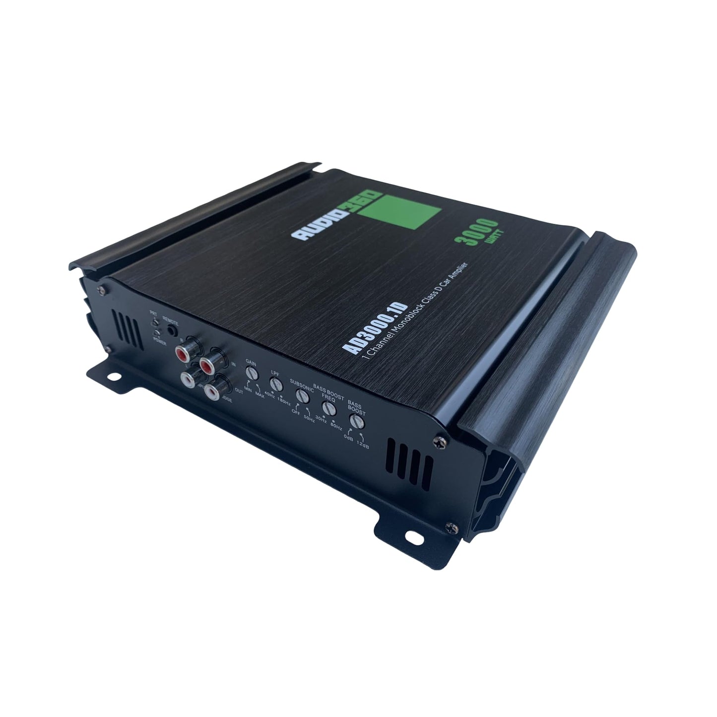 Audio360 AD3000.1 Monoblock Car Audio Amplifier, 3000W Max Power, Compact Class D 1-Ohm Stable Subwoofer Amplifier with 89dB SNR, Clean Deep Bass Output