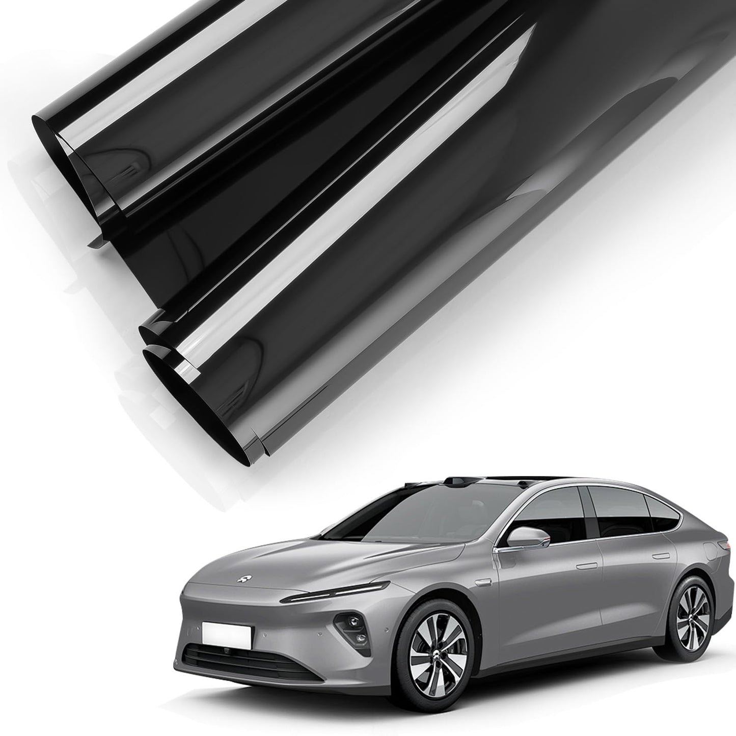 LuxeShade Car Window Tint 35% VLT 36" in x 100'Ft Nano Ceramic Window Tint Roll, 2 Ply Automotive Window Tint Privacy Film for Car Sun Protection, UV & Heat Blocking and Scratch Resistant