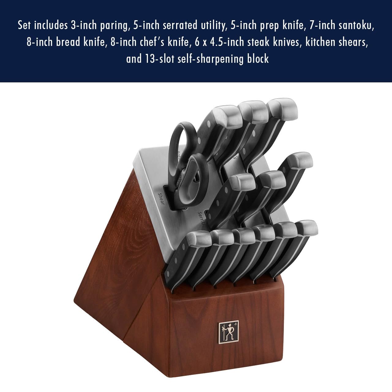 HENCKELS Statement Razor-Sharp 14-Piece Knife Set, German Engineered Knife Informed by over 100 Years of Mastery