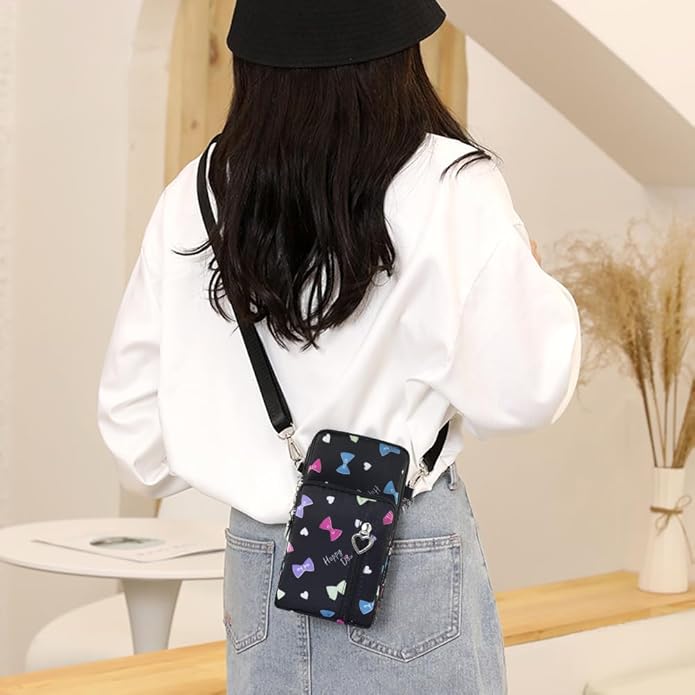 JANKS Small Crossbody Bag for Women - Mini Phone Purses with Crossbody Strap and Wallet - Nylon Arm Bag