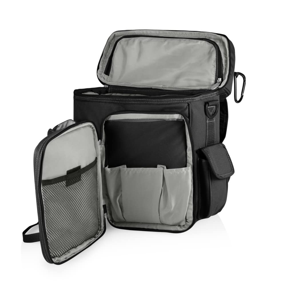 PICNIC TIME NCAA West Point Black Knights Turismo Backpack Cooler with Water Bottle Carrier - Soft Cooler Backpack - Travel Cooler Bag