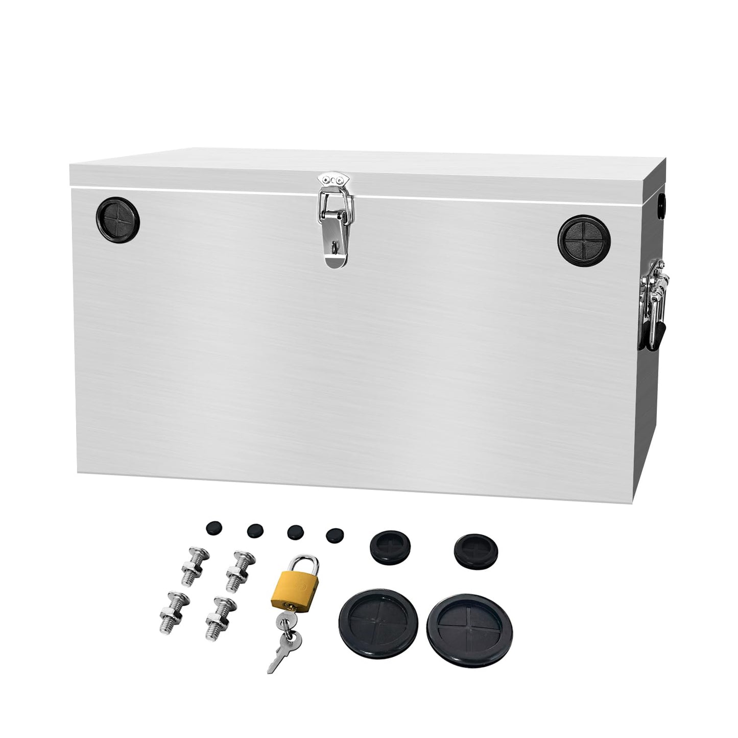 Peastorm 12V Car/RV/Marine Battery Box, Stainless Steel Battery Relocation Kit for Trailer, Boat, Trolling Motor, Kayak (Double Battery Box)