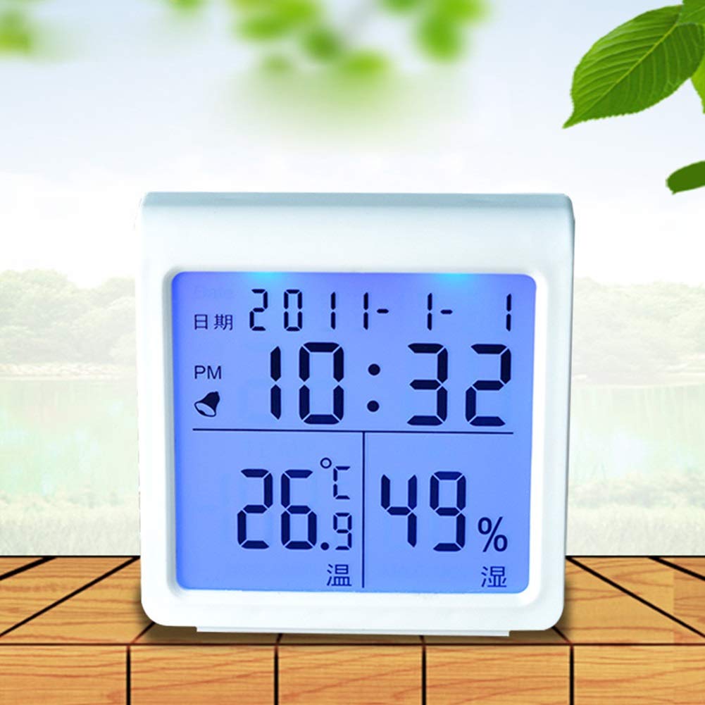BERHUTJ Hygrothermograph Thermometer Digital Multifunctional Gauge ，High-Precision Wet and Dry Temperature and Humidity Meter