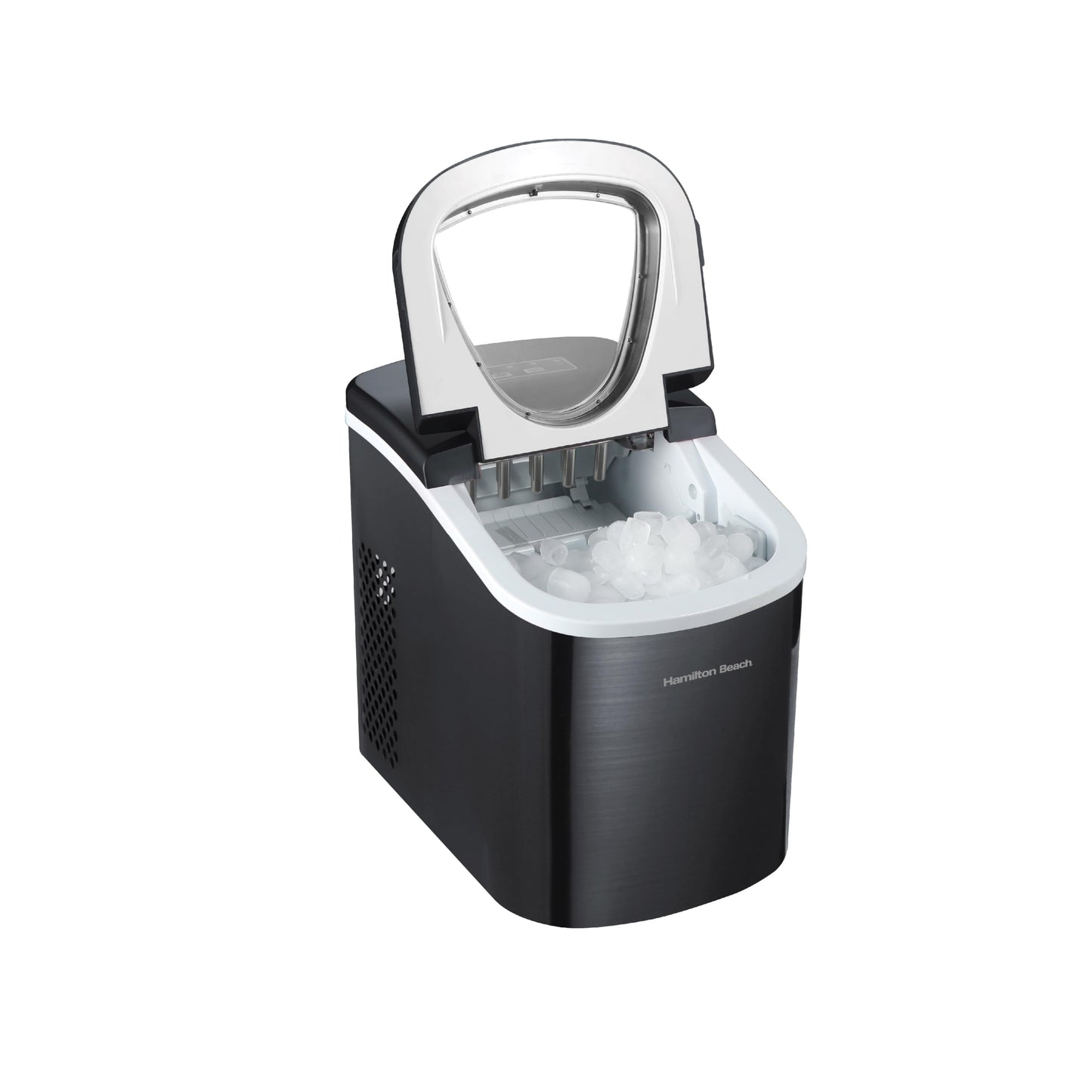 Hamilton Beach Compact Red Stainless Steel Ice Maker Machine