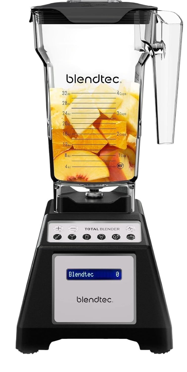 Blendtec Total Classic Original Blender and 75 oz FourSide Blender Jar - Kitchen Blender Bundle - Black