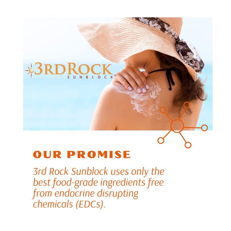 3rd Rock Sunblock SPF 35 Mineral Sunscreen Lotion – Zinc Oxide Broad Spectrum UVA/UVB Protection – Water Resistant Face & Body Moisturizer – Aromatherapeutic Essential Oils – 3.3 oz