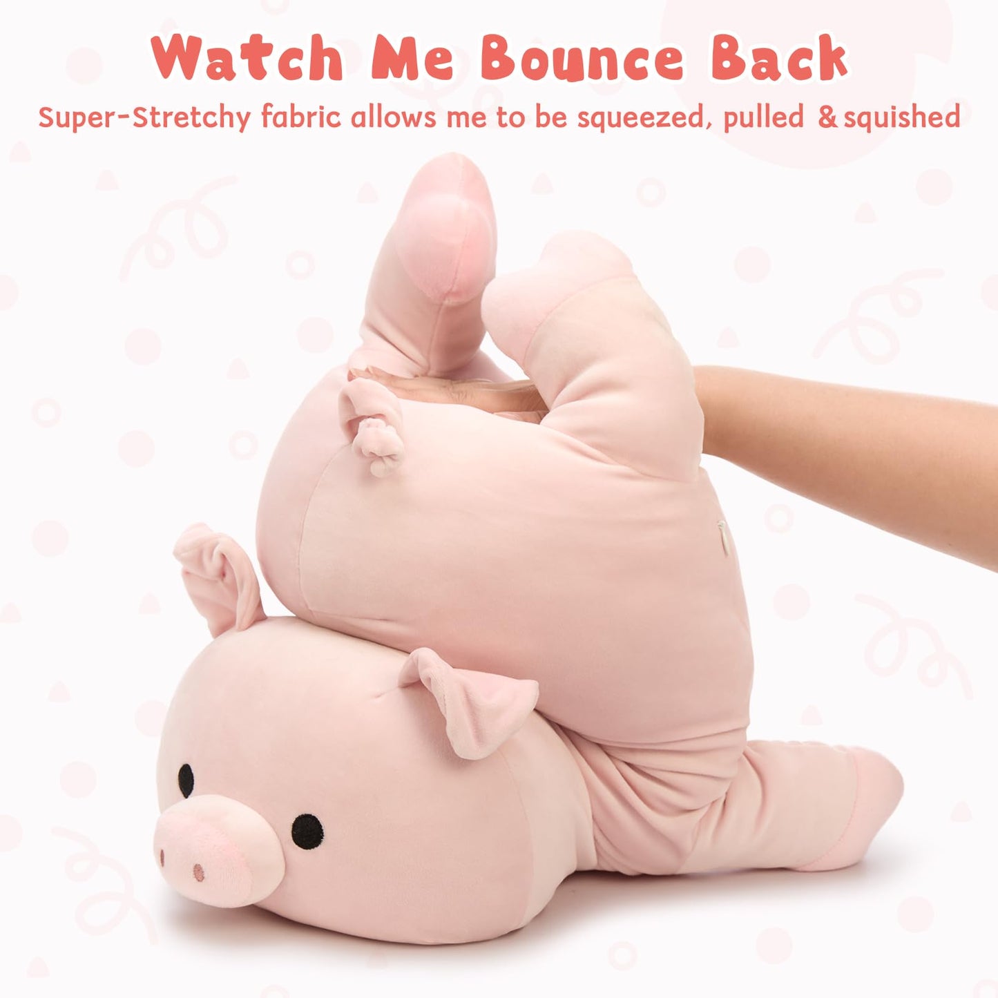 MaoGoLan Pink Pig Stuffed Animal Plush Pillow– 24" Giant Stuffed Pig Toy, Soft Hugging Piglet Toy for Kid Girl Boy & Adults, Perfect Piggy Birthday Gift, Baby Shower Party Favor Decor