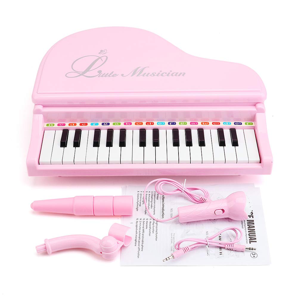 Amy&Benton Toddler Piano Toy for Baby Girls Pink Toy Piano Keyboard for 2 3 4 Year Old Birthday Gifts for Girls
