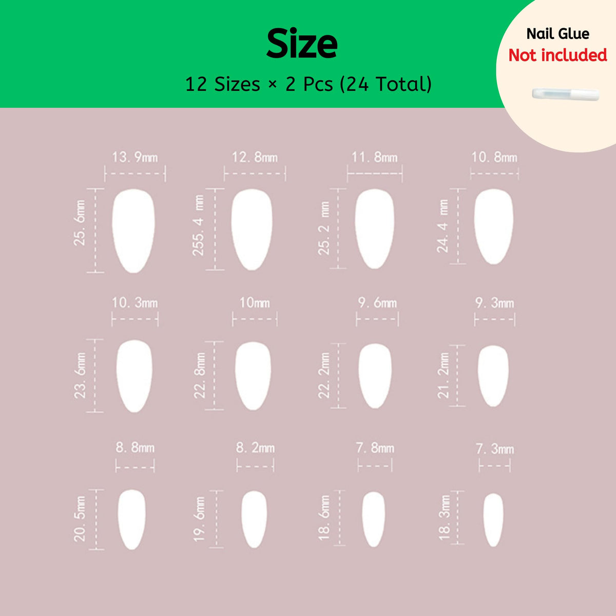 Almond Press On Nails Medium Fake Nails with Nude Gradient&Rhinestones Star Designs in 12Sizes-24PCS,French Tip Nail Set for Women&Girls, Nail Washable,Easy Application for Parties,Daily Wear