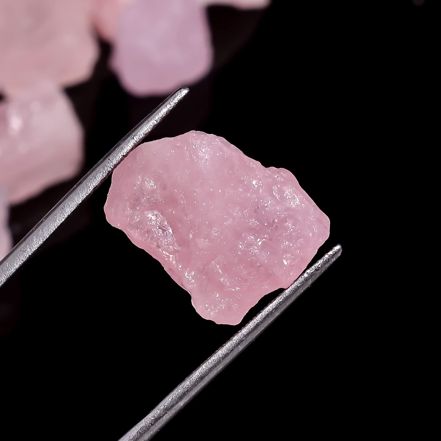 GEMKORA 100 carats Raw Pink Morganite Rough Gemstone, Natural Crystals, Healing Stones, Wholesale Lot, Jewelry Making Supply, 10 to 16mm, 8 to 10pcs