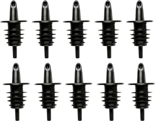 Hawaiian Shaved Ice Syrup Precise Control Bottle Pourers, Professional Pour Spouts for Snow Cone & Drink Flavors (10-Pack)