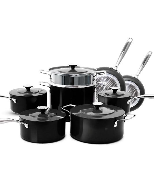 Nuwave Lux 13-Piece Premium Cookware Collection, Next-Generation G11 Duralon Blue Ceramic Nonstick, Ultra Durable, PFAS-Free, Lightweight & Works on All Cooktops