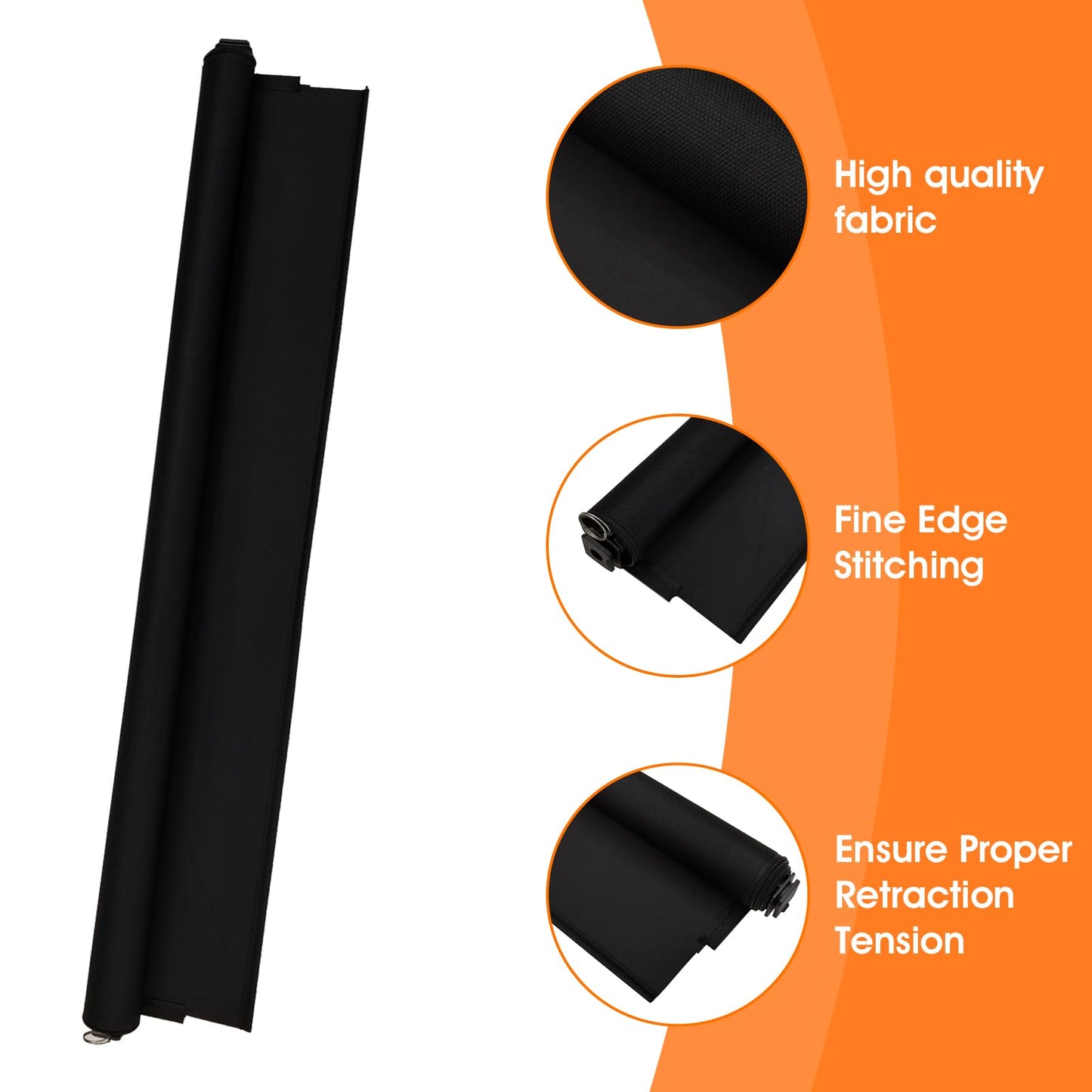 YIFOUM Car Panorama Sunroof Sunshade Curtain Cover Sun Shade Roller Blind Assembly for Infiniti QX30 Q30 2016 2017 2018 2019-912501A69A (Black)