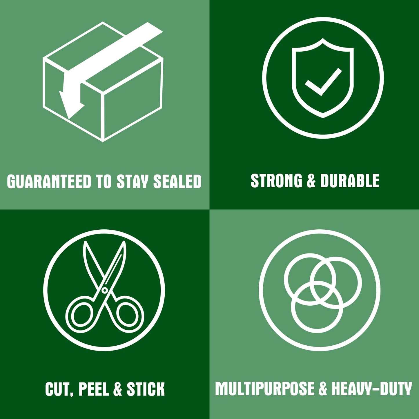 HERKKA Clear Packing Tape, 18 Rolls Heavy Duty Packaging Tape for Shipping Packaging Moving Sealing, 3Mil Thick Clear Packing Tape, 2 inches Wide, 65 Yards Per Roll, 1170 Total Yards