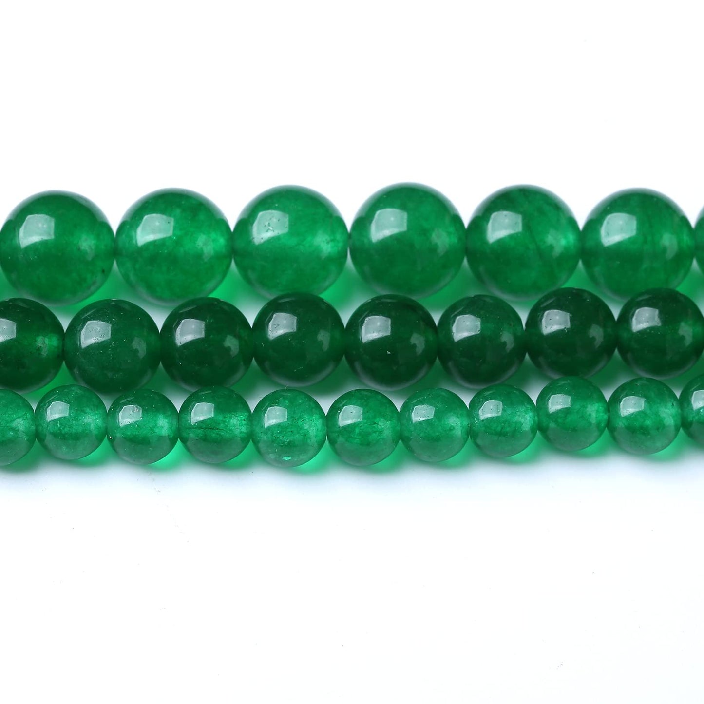 60PCS 6MM Natural Green Jade Stone Beads Energy Healing Beads for DIY Jewelry Bracelet Necklace Making for Jewelry Making15Inch