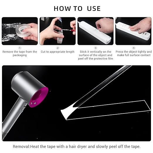 Double Sided Tape, Nano Tape, Transparent Adhesive Tape, Traceless Adhesive Tape, Removable, Washable, Reusable, Suitable for Carpets, Photo Walls, 3m Per Roll, 80 Rolls