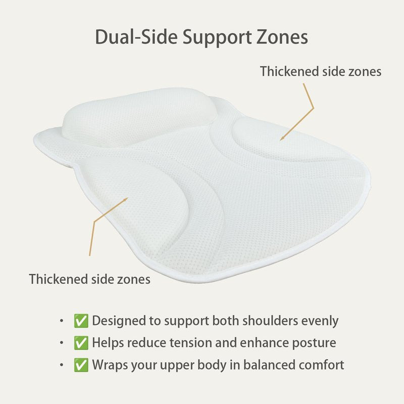 Bath Pillows for Tub, Upgraded 2025 Bathtub Pillow for Head, Neck & Back, Extra Thick Double-Ring Support, Quick-Dry Fabric, Non-Slip Spa Cushion, Ideal Gift