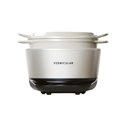 Vermicular Musui–Kamado (RICEPOT) | Cast Iron Induction Cooker | Precision Multicooker | Japanese Rice Cooker | Slow Cooker | Non-Toxic Enameled Cast Iron Pot | Sea Salt | US Model (120V)