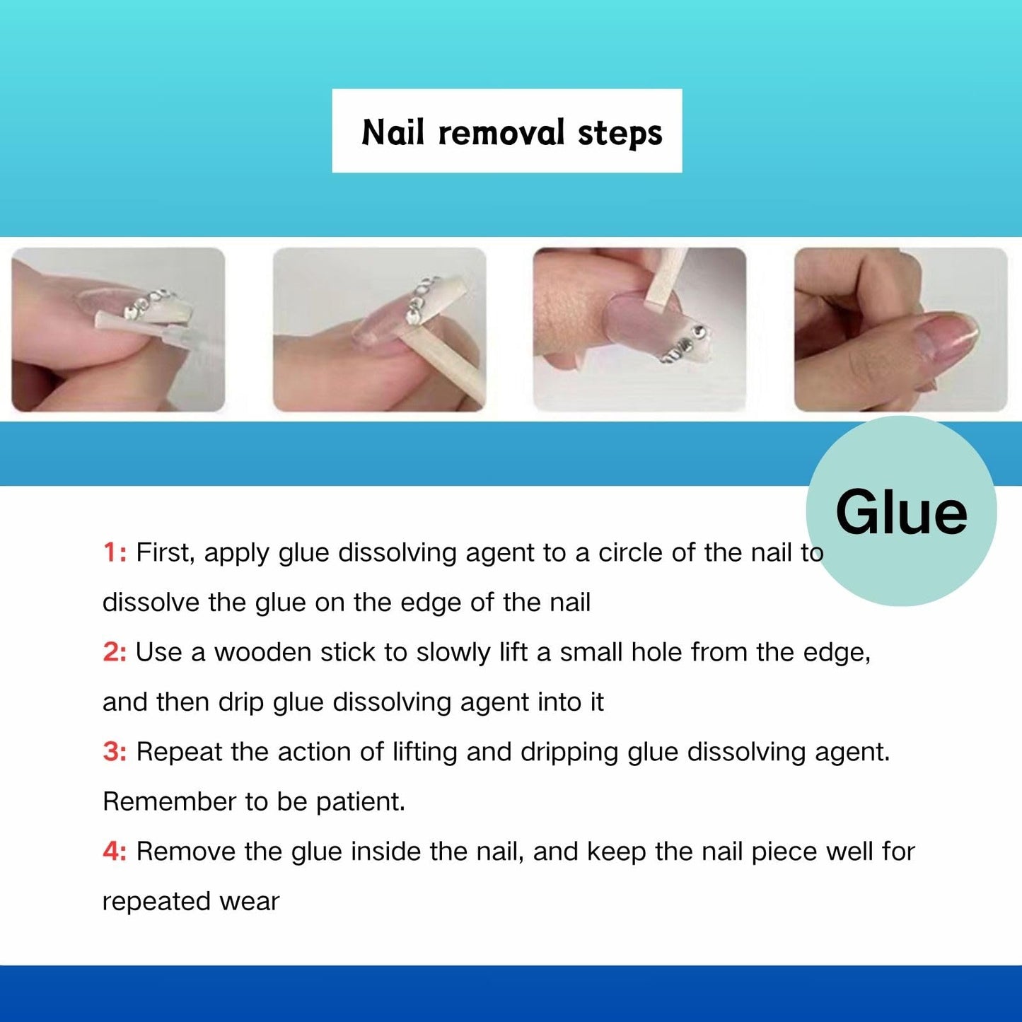 RENBING handmade press on nails short coffin,fake nails with designs,10 pcs high hardness acrylic nails press ons,3d cute false nails for women-Mermaid Ocean(S)