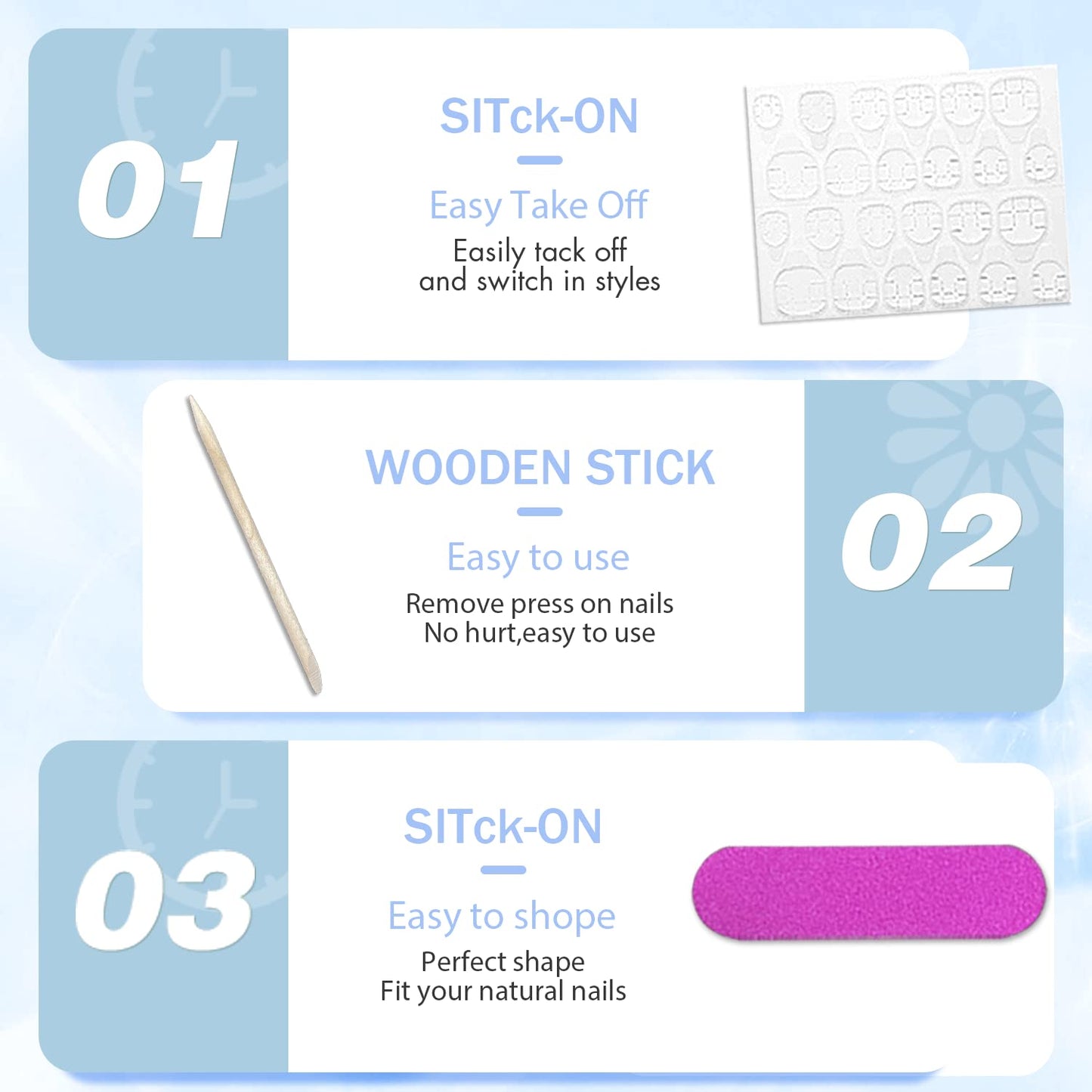 Ombre Press on Nails Short Square, Short Fake Nails Glue on Gradient Purple Black Nails Press ons, Salon-Quality, Dark Soft Gel Glue on Stick on Nail for Women 30 Pcs 15 Sizes