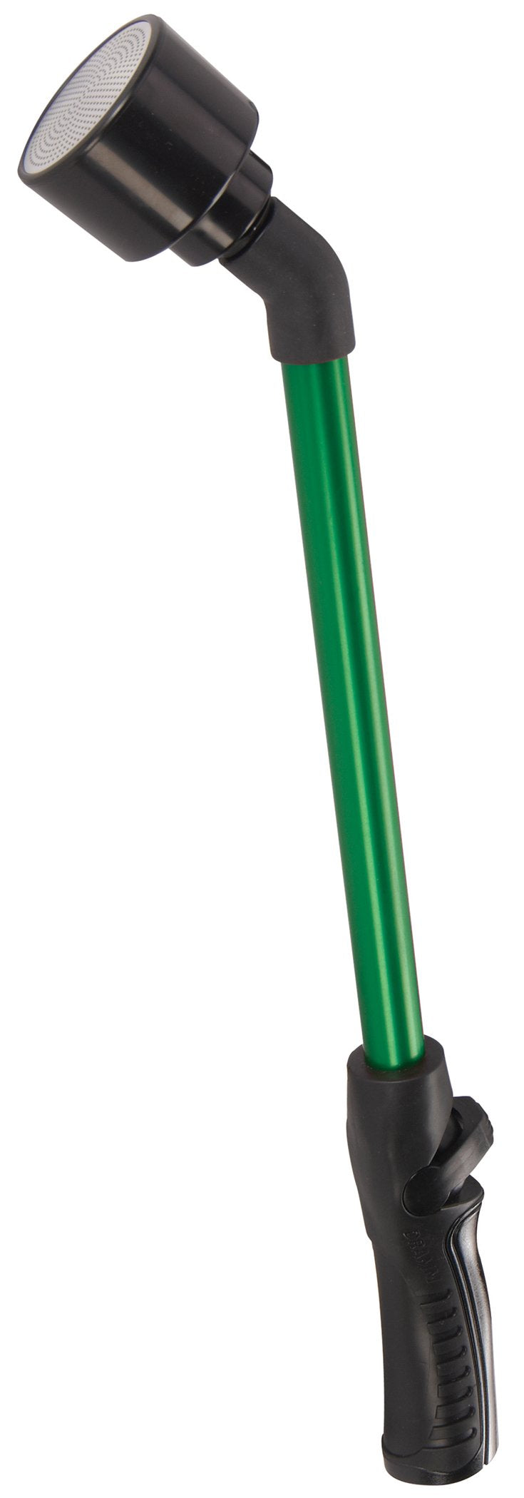 Dramm Rain Wand with One Touch Thumb Valve â Gentle Full Flow Shower Head Watering Wand for Garden Hose, Aluminum Construction â 16 Inch â Green