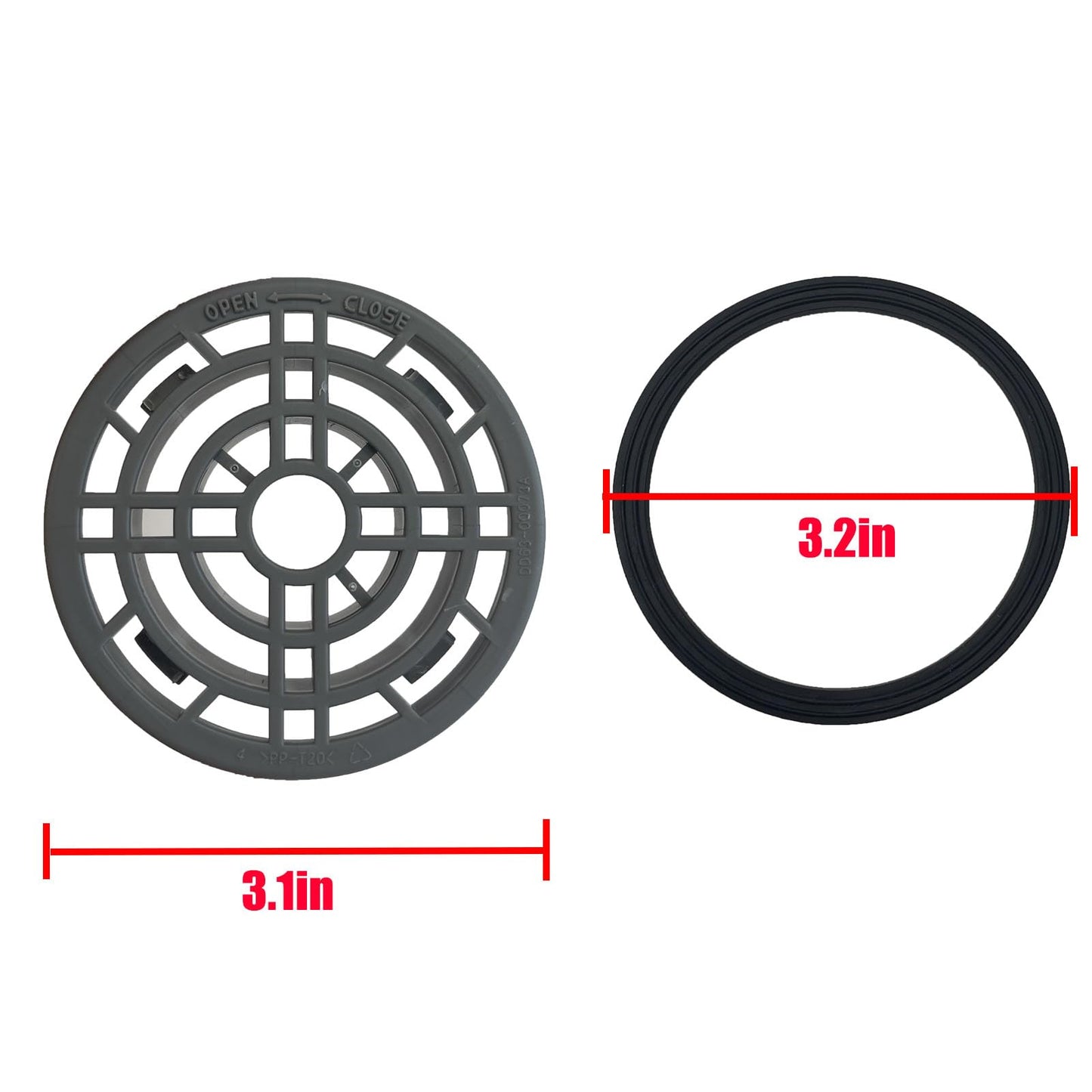 D.I.Accessa DD63-00073A Cover-Brake and DD63-00072A Gasket-Brake For Samsung Dishwasher DW80R5060 DW80R5061 Series （Match for DD82-01111A(B) dishwasher case break and overflow sensor)
