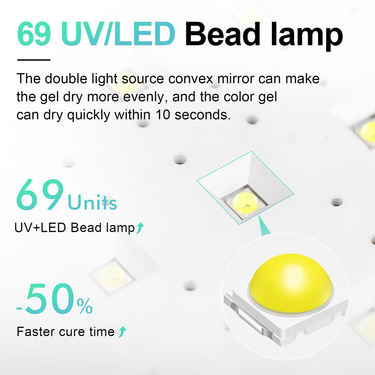 L'UGX Professional Nail Curing Lamp for Gel Polish Dryer 72W LED UV Nail Lights with Arm Rest Pillow & Retractable Tray,Perfect for Manicure & Pedicure at Salon & Home - Plug-in Nail Lamp