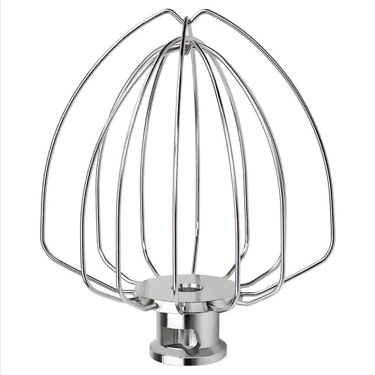 K45WW Wire Whip Stainless Steel Whisk Replacement Attachment for KitchenAid Tilt-Head Stand Mixer, for Egg Heavy Cream Cakes Mayonnaise, Dishwasher Safe