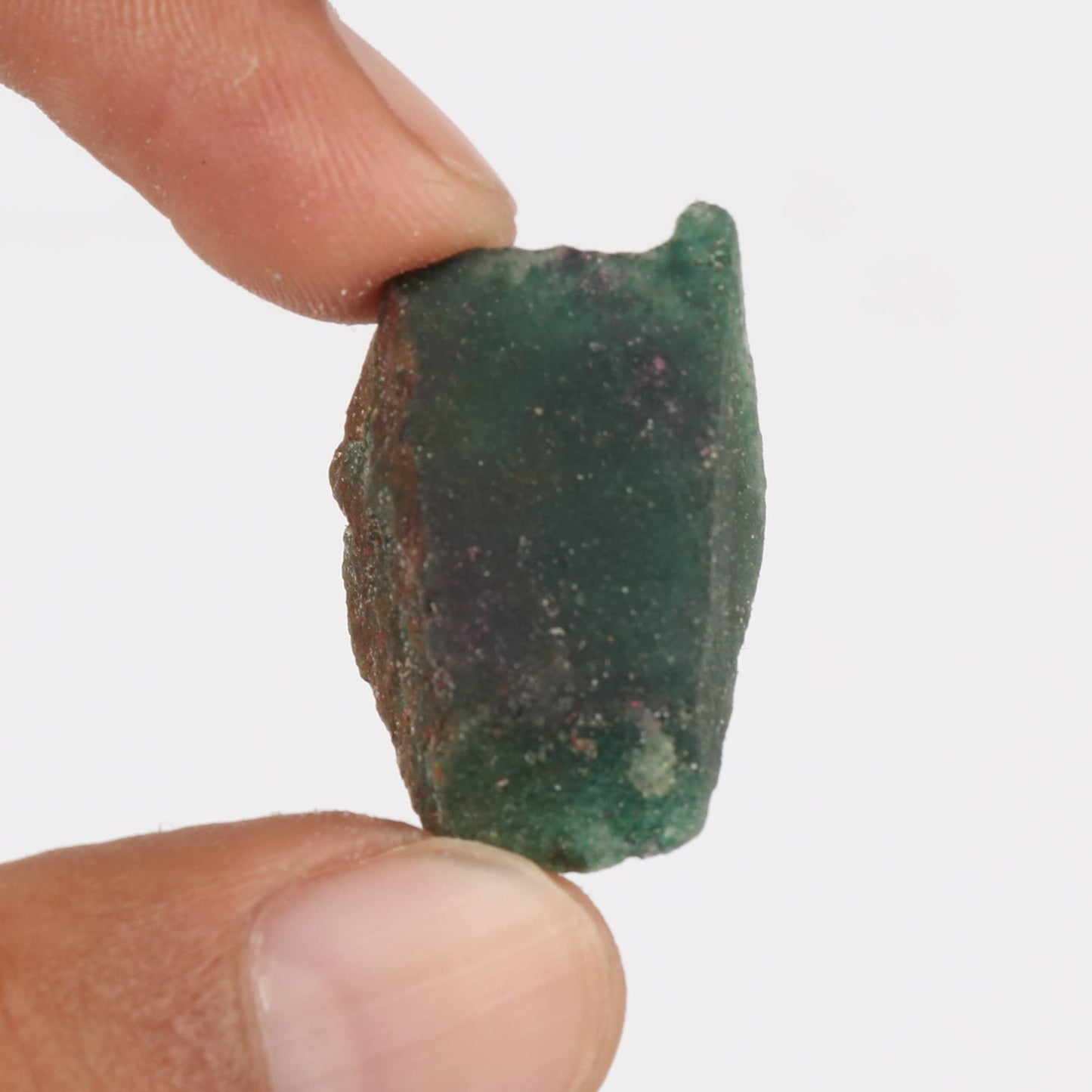 REAL-GEMS Natural Green Jade Rough Gemstone 22.90 Carat Approx Raw Uncut Loose Stone For Jewelry Making And Collectors