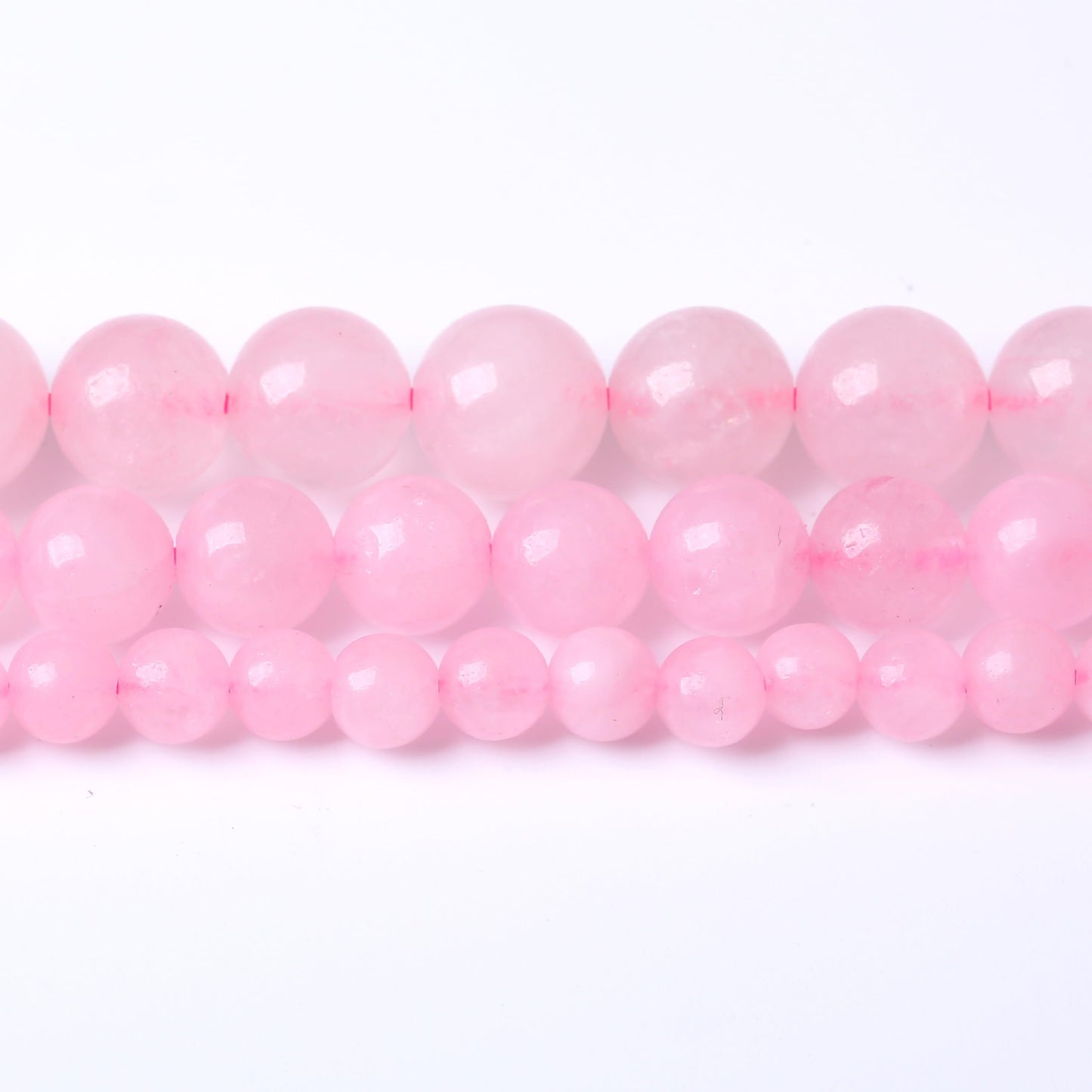 Natural Pink Crystal Beads Gemstone Round Crystal Energy Stone Jewelry Making DIY Bracelet Necklace Jewelry Making 1 Strand 15" 10MM 35PCS