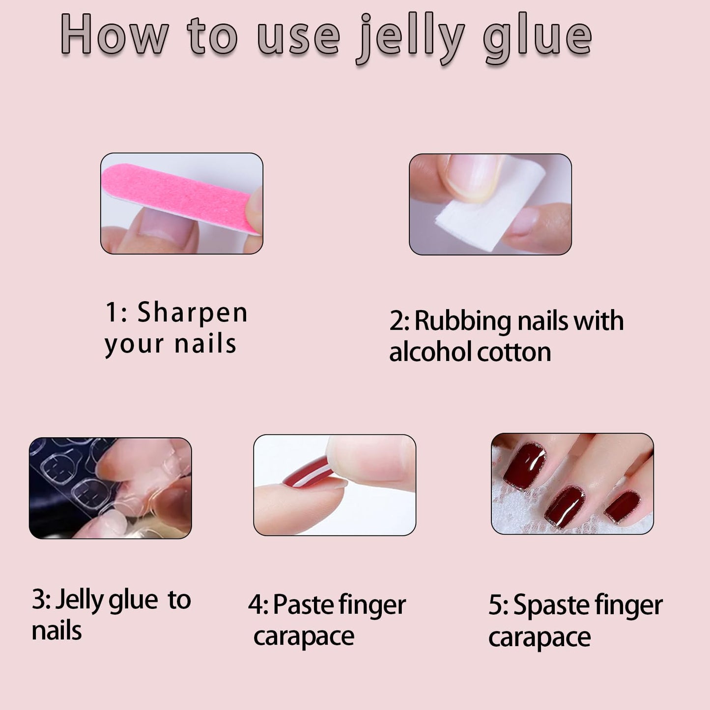 Whiosyrt Short Square Glossy Pink Acrylic Nails, 32pcs (12 Sizes) with Iced Camellia Design, ABS Material, Press On False Nails