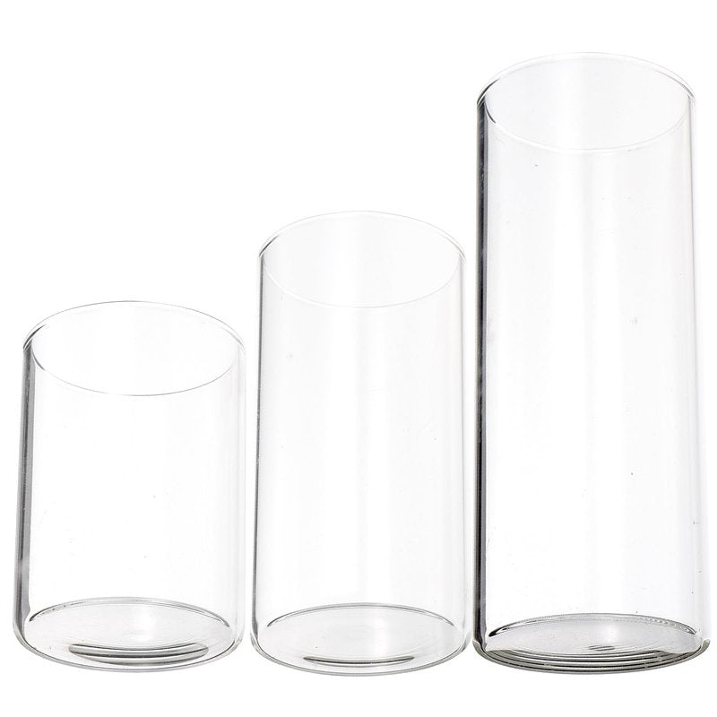 TOVINANNA Clear Glass Candle Chimney Holder 4.72" – High-Clarity Hurricane Shield for Pillar Candles, Windproof Flame Protection for Wedding & Home Party Decor, Romantic Gift for Couples