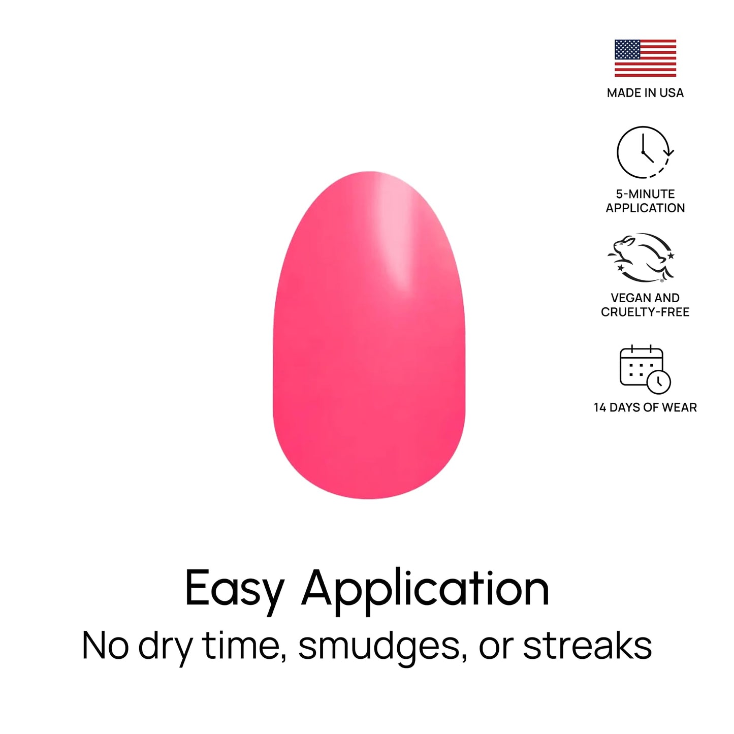 ColorStreet Watermelon Session - Juicy Watermelon Pink Nail Strips Creme Finish 16 Double-Ended Nail Polish Strips vibrant, Mouthwatering Color for a Fun, Fresh Manicure Easy to Apply, No Drying Time