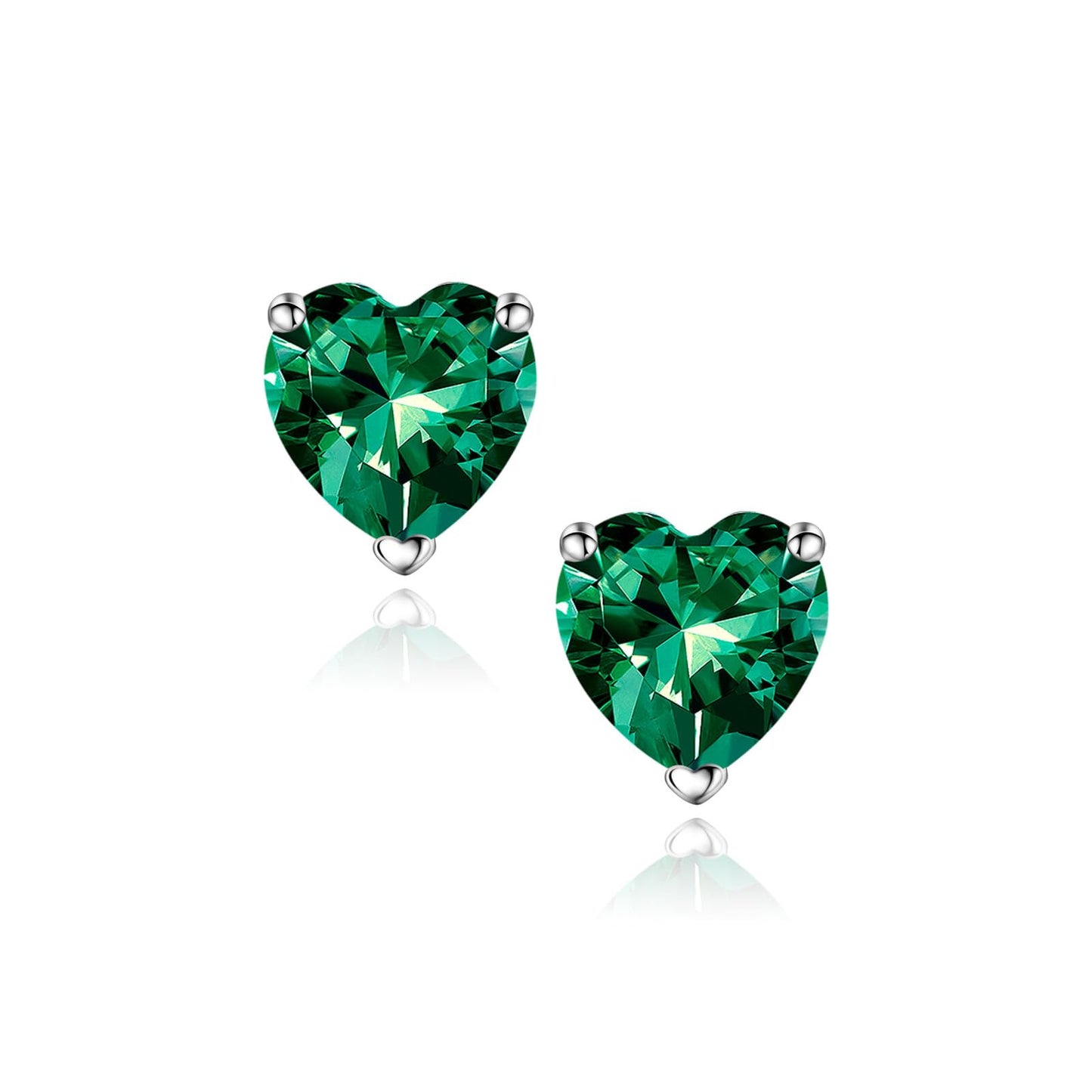 SMILEST Mothers Day Gifts for Mom Wife - May Heart Birthstone Earrings for Women, Simulate Emerald Earrings Sterling Silver Green Earring Anniversary Birthday Gifts for Women Mom Wife Grandma
