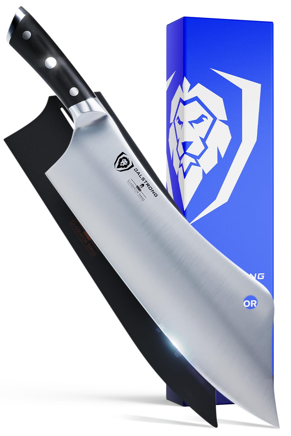 Dalstrong Chef & Cleaver Hybrid Knife - 12 inch Extra-Large - The Crixus - Gladiator Series Elite - HC German Steel - G10 Handle - Heavy Duty - w/Sheath - NSF Certified
