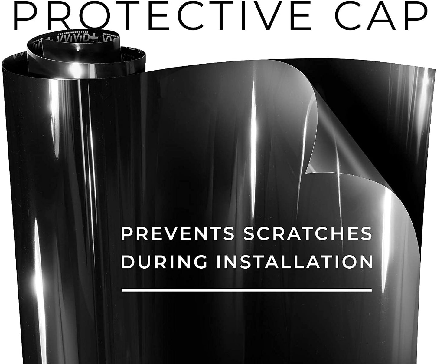 VViViD+ Ultra Gloss Premium Vinyl Car Wrap Film (14ft x 5ft, Gloss Piano Black)
