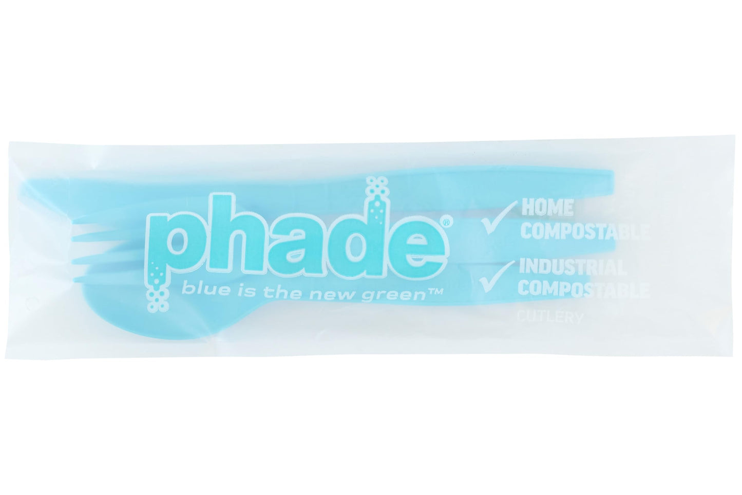 phade 100% Compostable Cutlery Set – 675 Utensils - BPI Certified Forks, Knives & Spoons in Wrapped Compostable Packaging, 6.1–7.1 Inch Sustainable Disposable Utensils – Made in USA