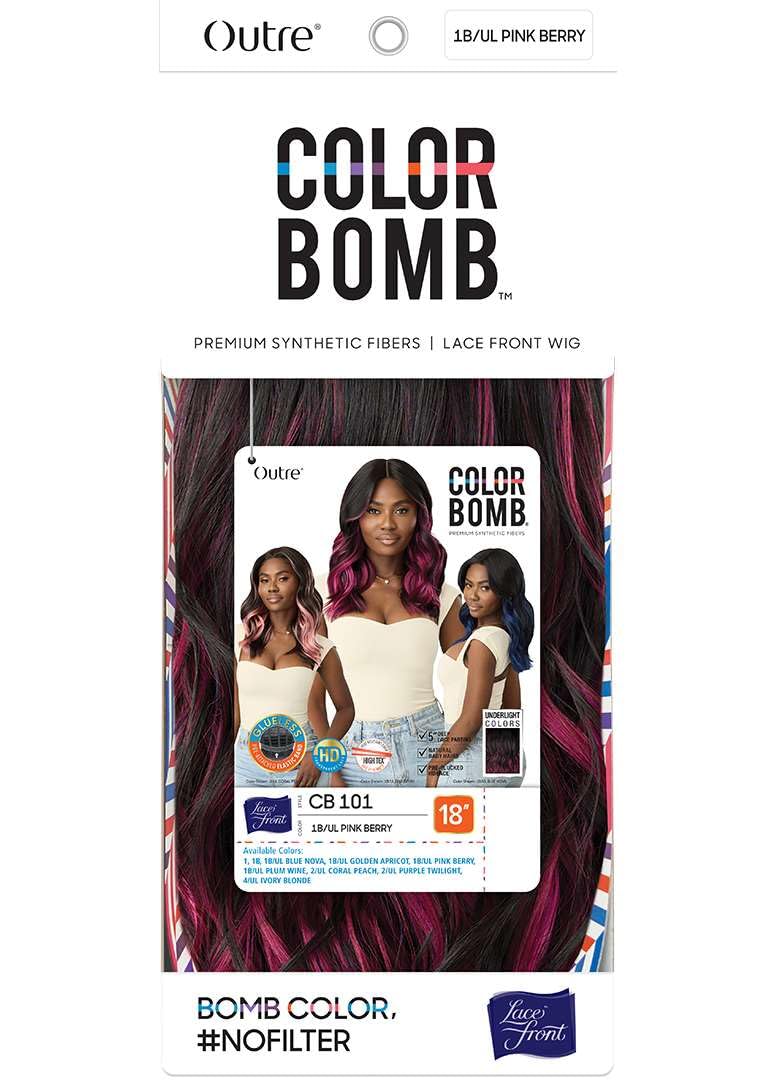 Outre Lace Front Wig - Color Bomb - CB 101 (OFF BLACK 1B)