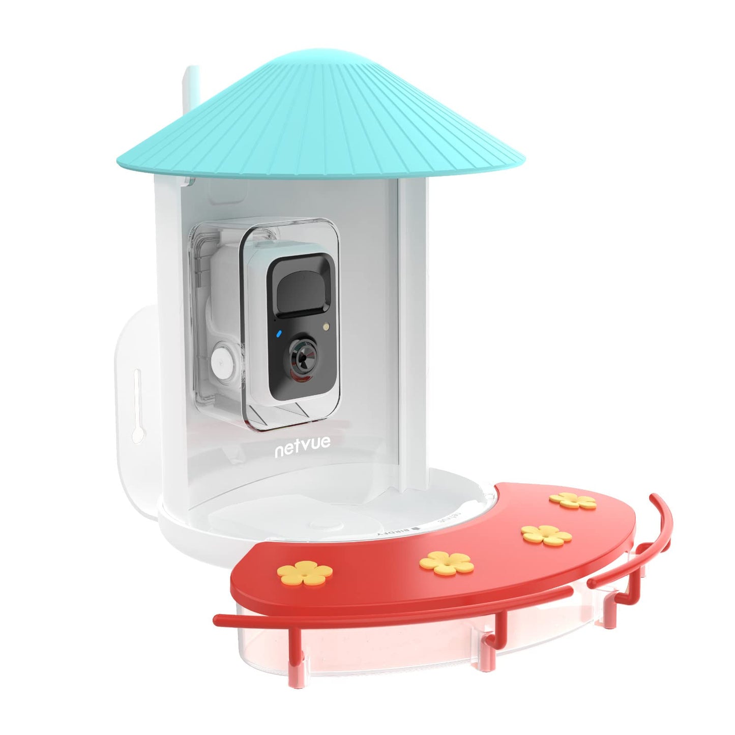 NETVUE by Birdfy Smart Bird Feeder with Camera with Hummingbird Feeder Perch, Attracting More Bird Species