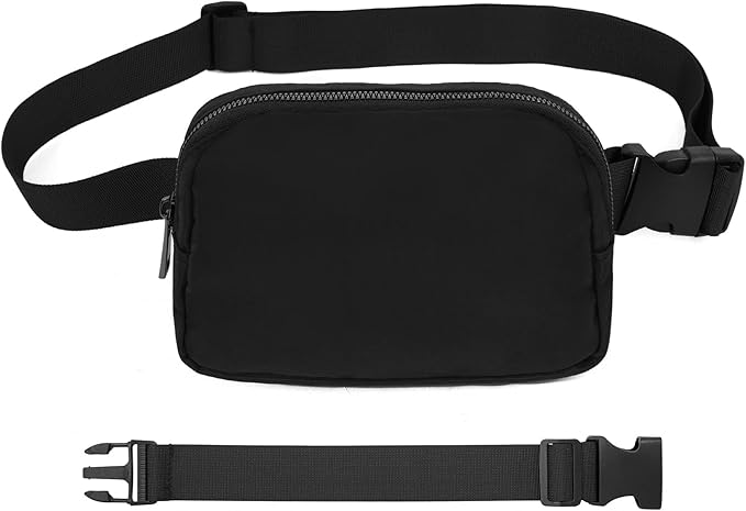 VOROLO Fanny Pack For Women And Men Crossbody Bag Belt Bag with Adjustable Strap Graduation Gifts Black
