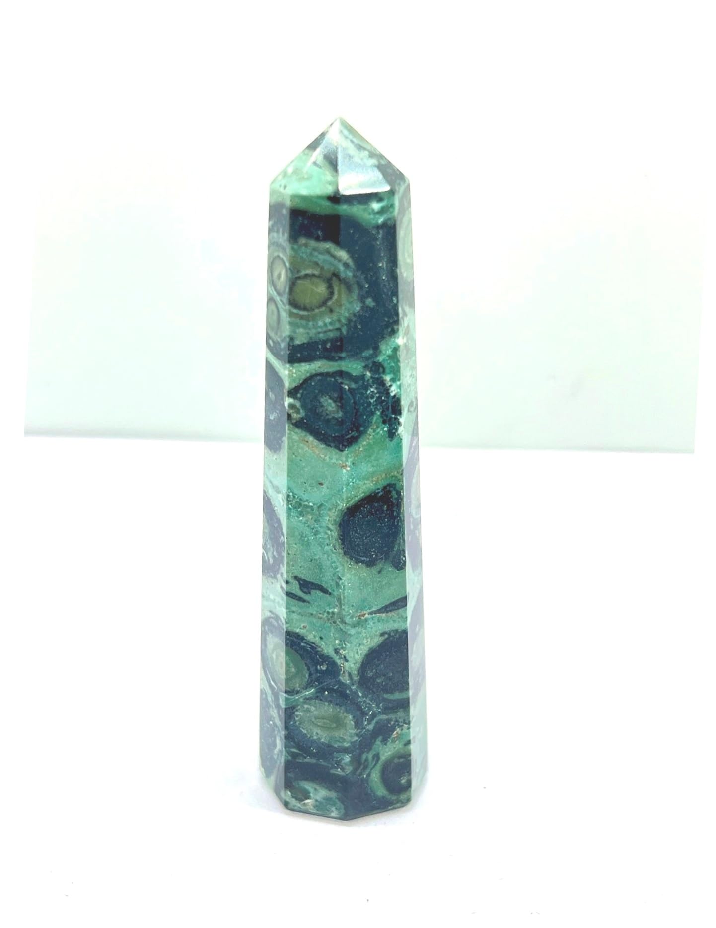 WholesaleGemShop 3 Inch (70 mm) Gemstones Kambaba Jasper Obelisk Tower Jumbo Facet Aura Rock Crystal Natural Polished Earth Wand Spirit