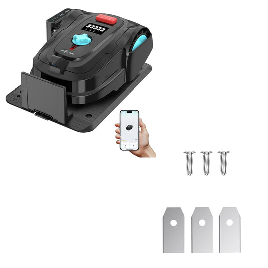 M800Plus GPS+3D Vision Cordless Robot Lawn Mower with Bow-Shaped Path Mowing, APP Control, Robotic Lawnmower with Obstacle Avoidance, Auto-Charging, Height Adjust for Lawns up to 8611 sq.ft