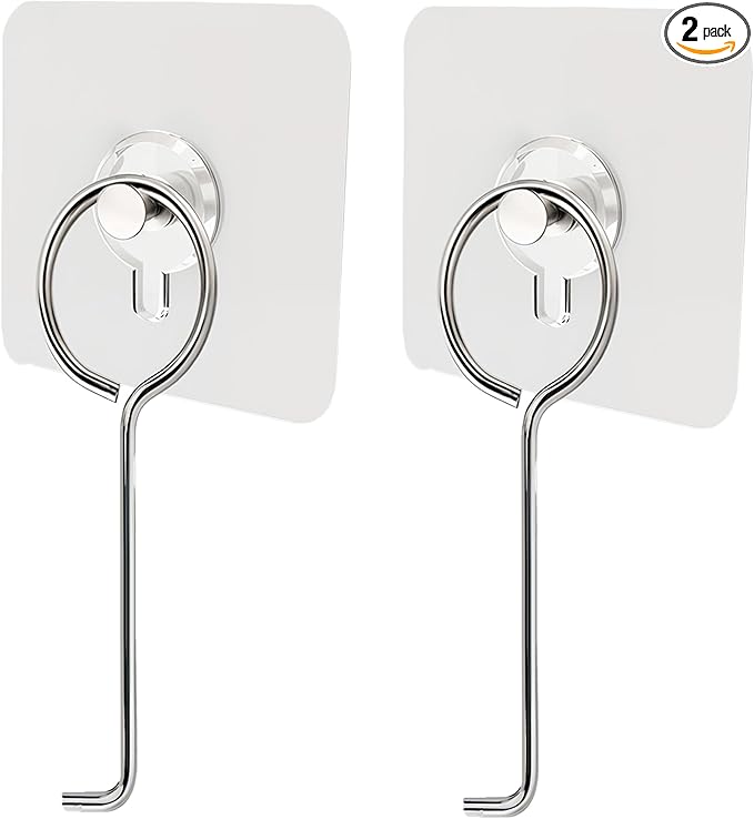 Drain Removal Tool, Premium SUS304 Stainless Steel Drain Wrench, for Bathtub Shower Linear Drain Plug Extractor & Cleaning with Adhesive Hooks 2Pcs