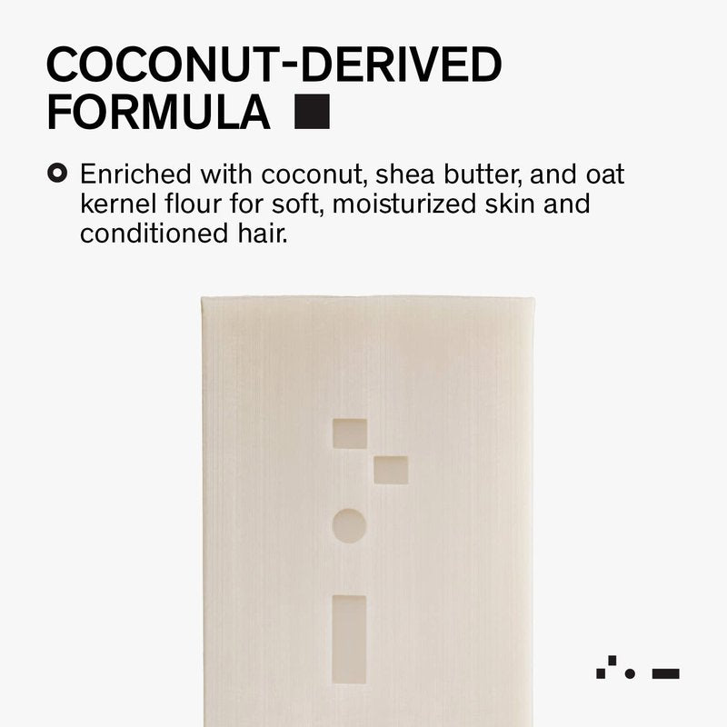 Bravo Sierra Body and Hair Mens Soap Bar, 2-Pack - All-In-One Shampoo & Soap for Face, Hair & Body - Citrus & Cedarwood, 7 oz - Coconut, Shea Butter & Oat Flour for Soft Skin & Healthy Hair
