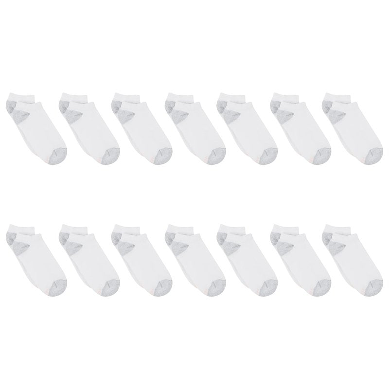 Hanes Womens Value Pack, No Show Soft Moisture-wicking Socks, Available In 10 And 14-packs, White - 14 Pack, 5-9 US