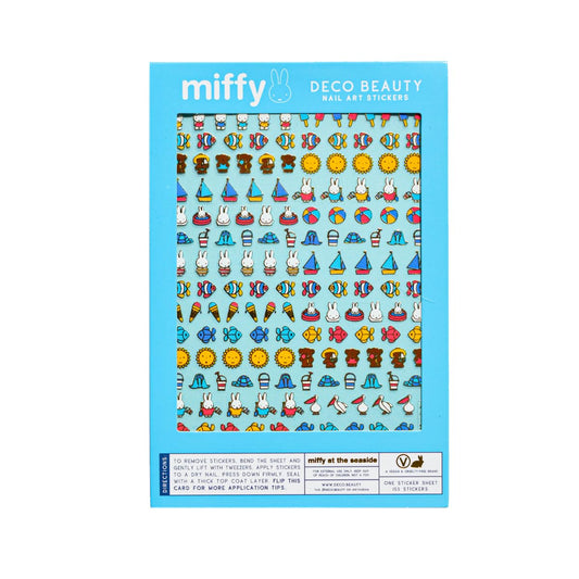 Deco Beauty Miffy at The Seaside -Super Thin & Easy-to-Apply Nail Art with The Cutest Designs-Durable & Long-Lasting Nail Art Stickers & Decals for Women & DIY at-Home Manicures & Salon-Quality Nails